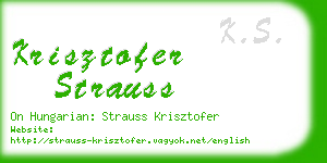 krisztofer strauss business card